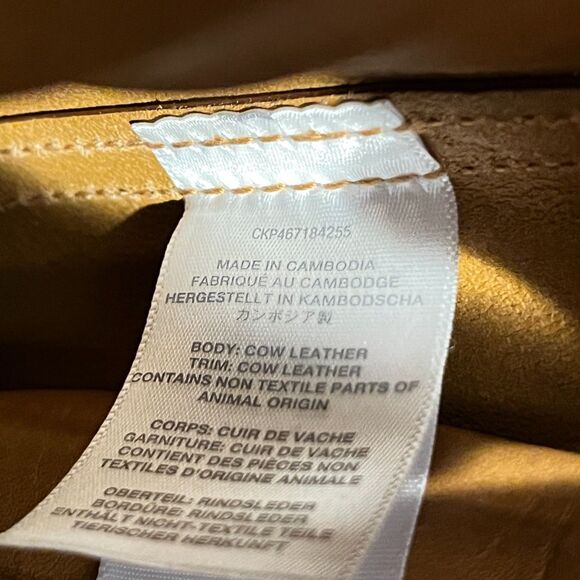 Madewell The Mini Transport Crossbody Bag Bubble Pleat Leather Tan - Picture 5 of 6